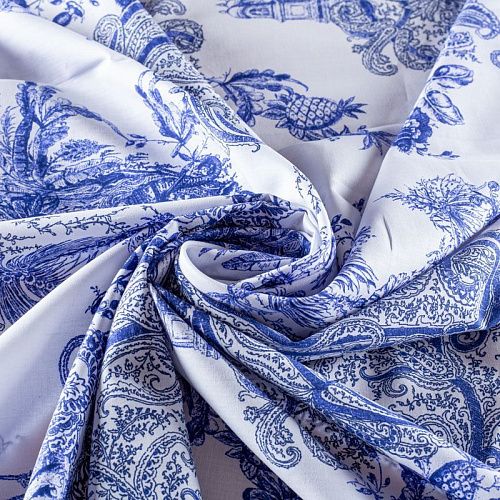 Батист 003-00935 белый принтованный