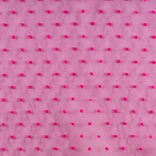 Органза с флоком К33-255 фуксия однотонный