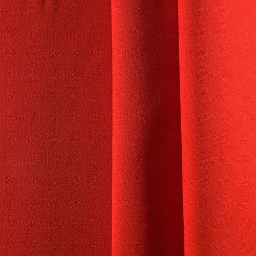 Креп двойной 026-11968 красный перец однотонный