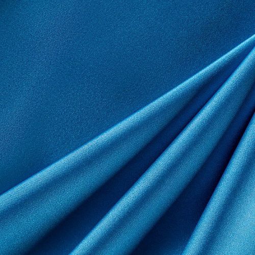 Шелк синтетический стрейч К1-376 сине-голубой однотонный