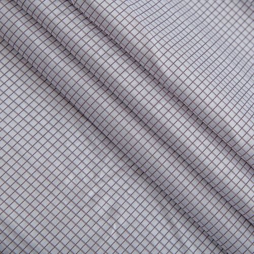 Хлопок рубашечный 063-15421 белый принтованный