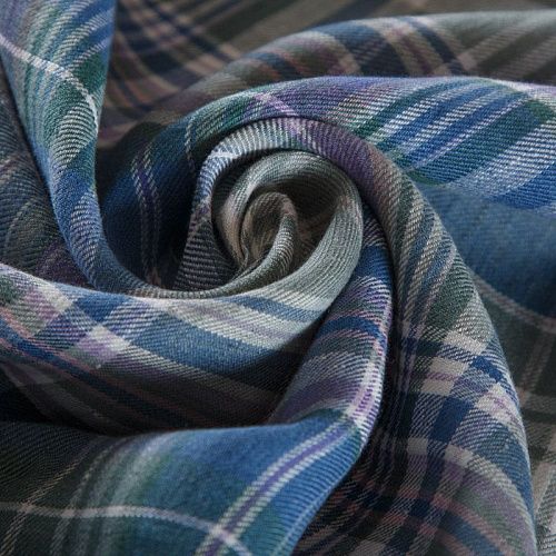 Лен натуральный Ralf Lauren 035-16268 голубой принтованный