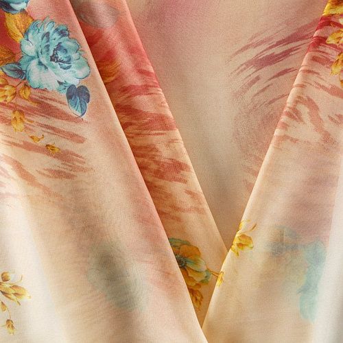 Шифон 068-08394 бордовый принтованный