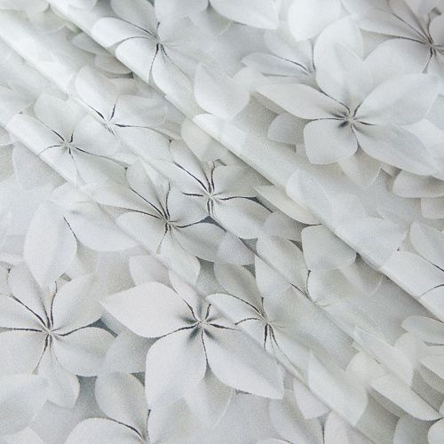 Шелк натуральный 064-20210 серый принтованный