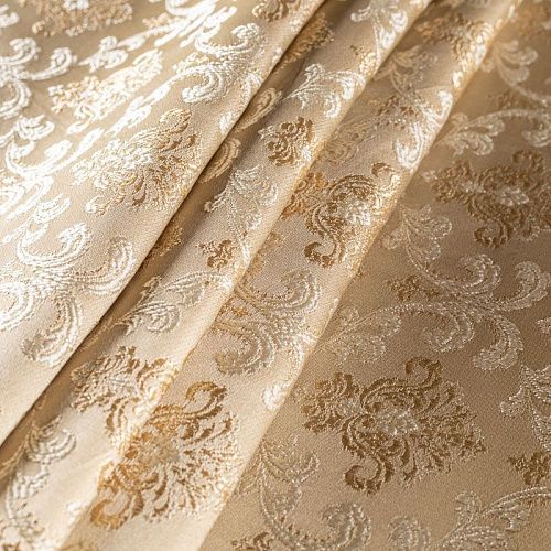 Ткань портьерная жаккард h-290 см 02-02-00328 светлое золото