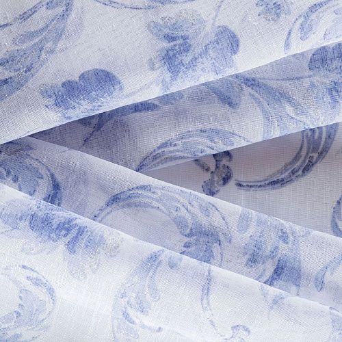 Тюль 529-01-78 белый принтованный