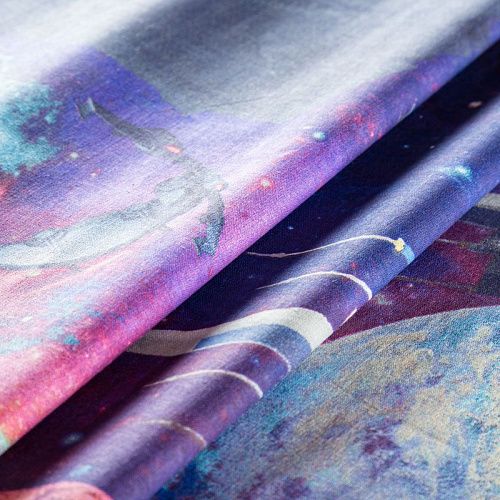 Перкаль 007-03498 синий принтованный