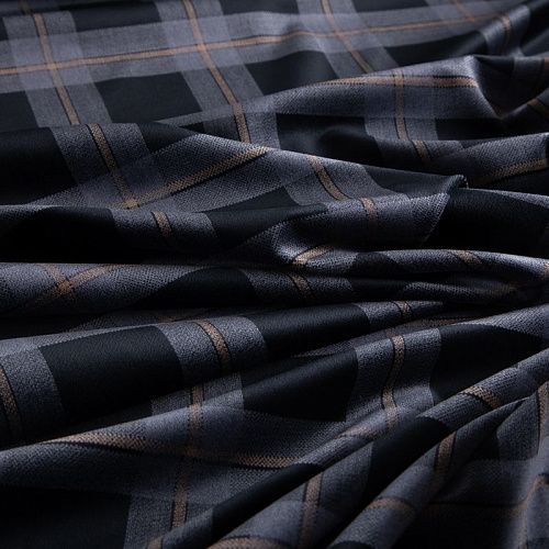 Бархат хлопковый 002-20036 черный принтованный