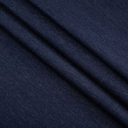 Трикотаж хлопковый 056-20392 синий деним