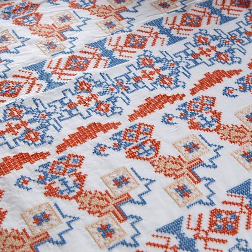 Хлопок с вышивкой 063-12132 белый