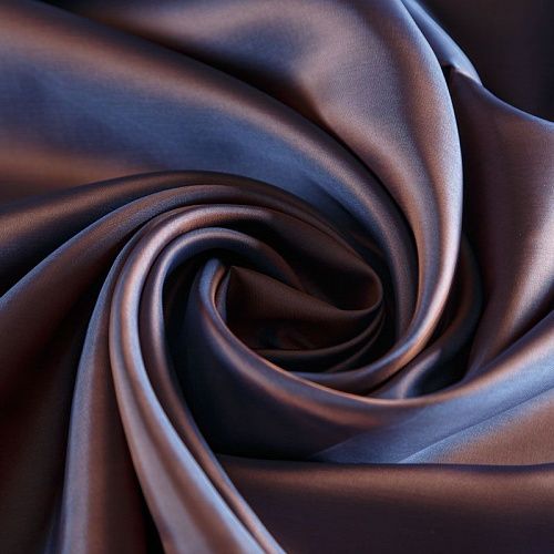 Ткань подкладочная К01-319 терракотово-синий однотонный