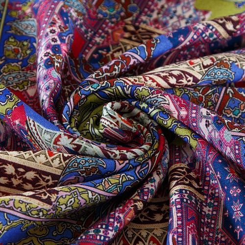 Шерсть стрейч плательная Etro 066-19114 синий мультиколор