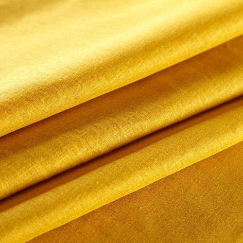 Лен-вискоза 035-08424 шафраново-желтый однотонный