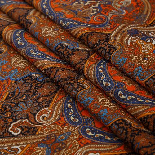 Шерсть плательная Etro 066-19123 корица принтованный