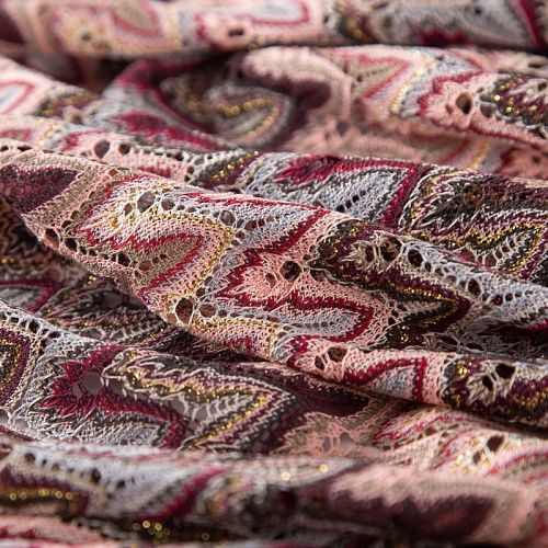 Трикотаж ажурный Missoni 056-20126 бордо мультиколор