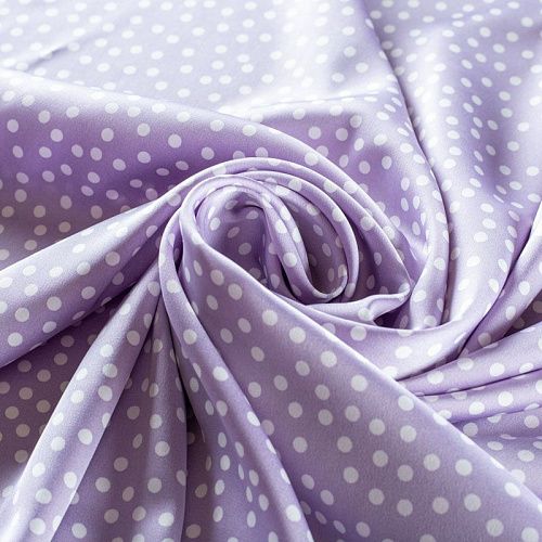 Шелк синтетический 065-01316 лавандовый туман принтованный