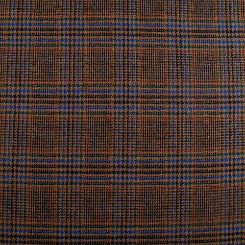 Ткань костюмная 025-14417 коричневый принтованный