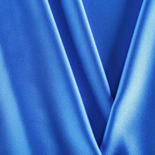Кади креп-атлас 001-06580 синий электрик однотонный