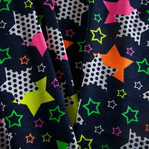 Трикотаж 056-14506 темно-синий принтованный