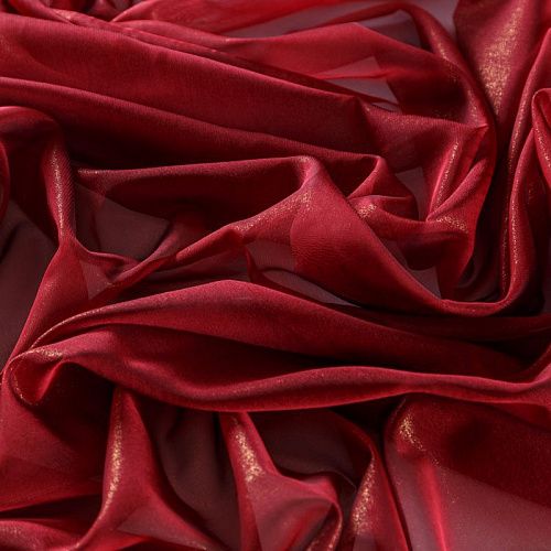 Шифон с напылением 068-09636 бордовый однотонный