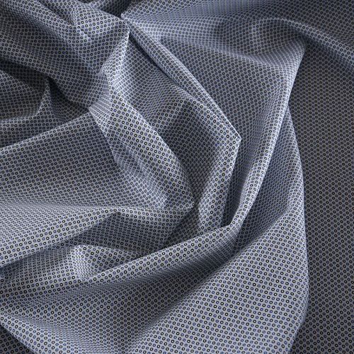 Хлопок плательно-рубашечный 049-11936 белый принтованный