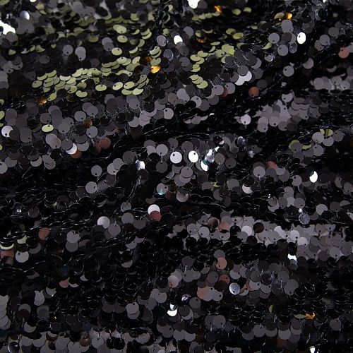 Пайетки на сетке 050-19866 черный