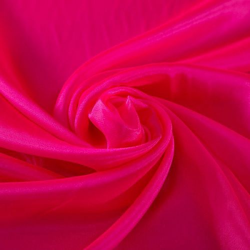 Перл шифон 068-19387 насыщенный розовый однотонный