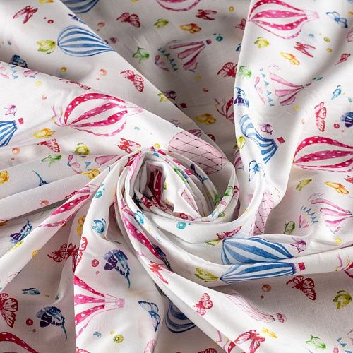 Хлопок К28-772 белый принтованный