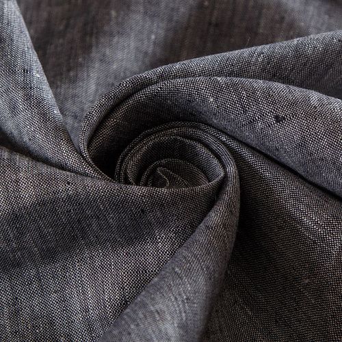 Лен натуральный 035-14712 серый меланж