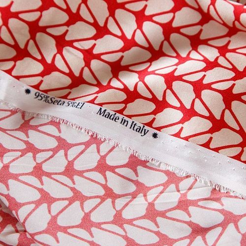 Шелк натуральный 064-12313 молочно-золотистый принтованный