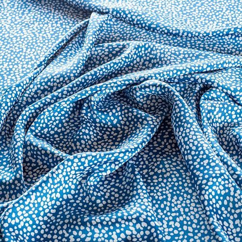 Шелк синтетический 065-01453 сине-голубой принтованный