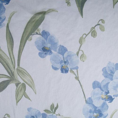 Тюль лен h-280 см 05-01-10476 белый принтованный