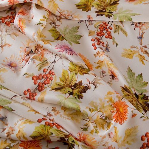 Шелк натуральный Gucci 064-19269 молочный принтованный