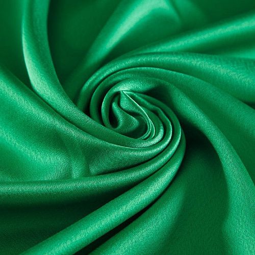 Креп-атлас Versace 001-16442 зеленый однотонный