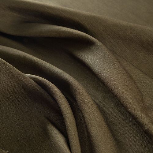 Лен натуральный 035-19890 хаки однотонный