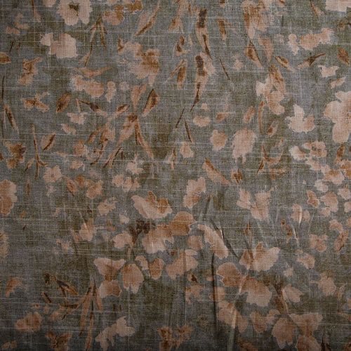 Хлопок 063-14630 серый хаки принтованный