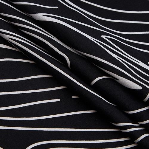 Штапель 069-17528 черный принтованный