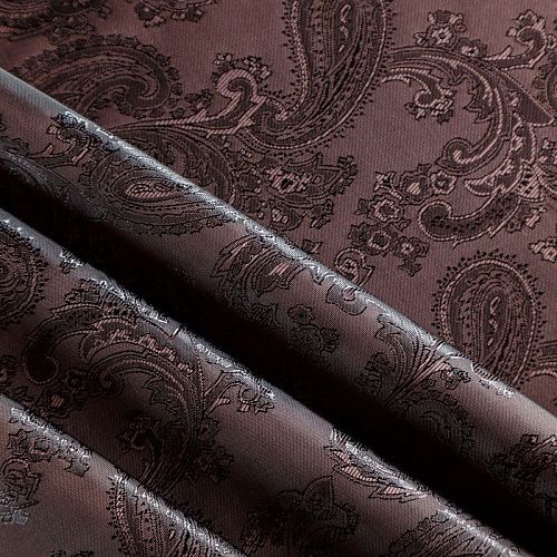 Ткань подкладочная К28-506 горький шоколад жаккардовый