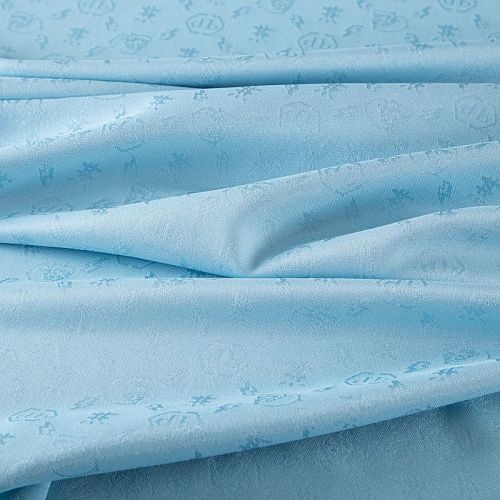 Трикотаж жаккардовый Philipp Plein 056-20152 ментолово-голубой