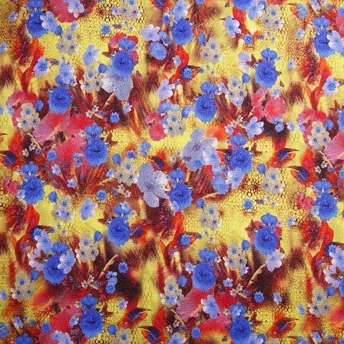 Джерси 014-12630 желтый принтованный