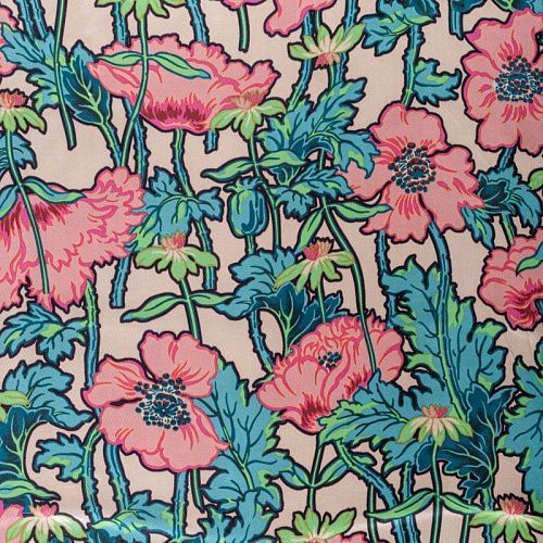 Вискоза 009-00987 светло-бежевый принтованный