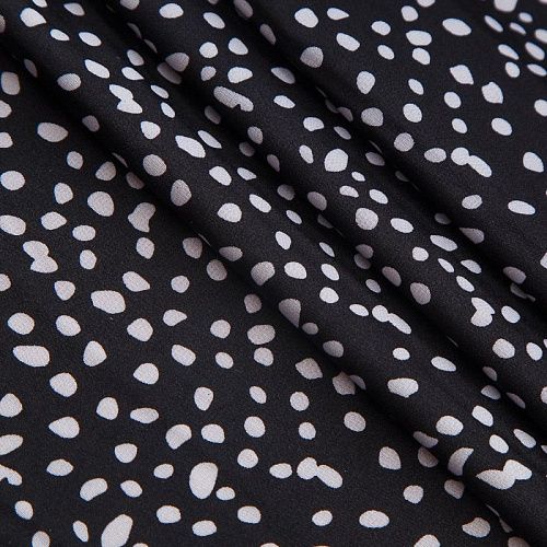 Вискоза "Лоренцо" стрейч 036-17672 черный принтованный