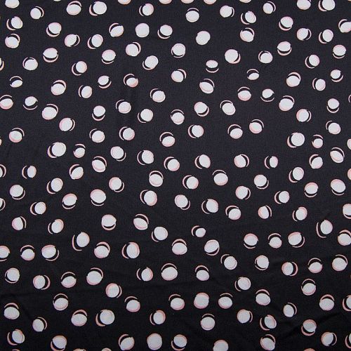 Шелк синтетический 065-13572 черный принтованный