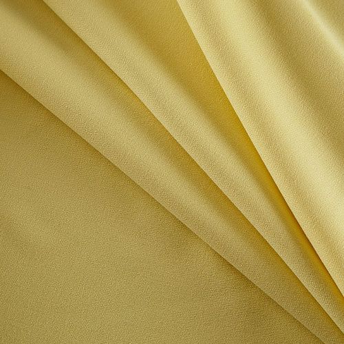 Креп стрейч 026-17206 разбеленный желтый однотонный