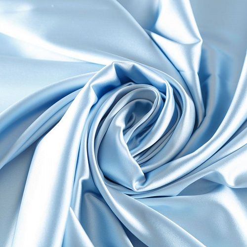 Сатин стрейч 001-07048 светло-голубой однотонный