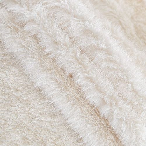 Мех искусственный 037-15249 молочный однотонный