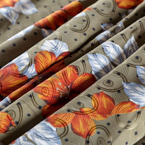 Шелк натуральный К18-060 оливковый жаккардовый