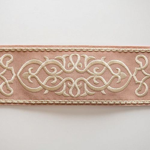 Бордюр жаккардовый 7 см 0000-357-104-001 розовый с молочным
