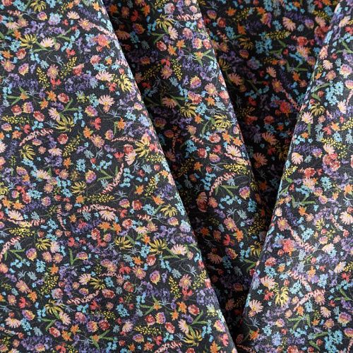 Вискоза 009-05929 черный принтованный