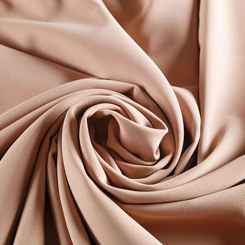 Креп 026-05462 холодный бежевый однотонный